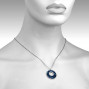 Ocelový náhrdelník s krystaly Crystals from Swarovski®, BLUELIZED