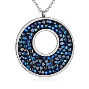 Ocelový náhrdelník s krystaly Crystals from Swarovski®, BLUELIZED