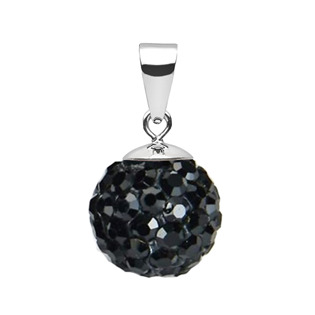 Stříbrný přívěšek s krystaly Crystals from Swarovski® Black Jet