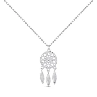 Stříbrný náhrdelník - lapač snů