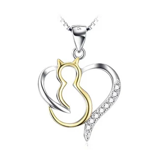 Stříbrný přívěšek s kočkou