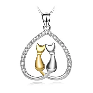 Stříbrný přívěšek s kočičkami