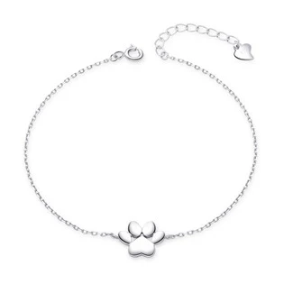 Stříbrný náramek psí tlapka