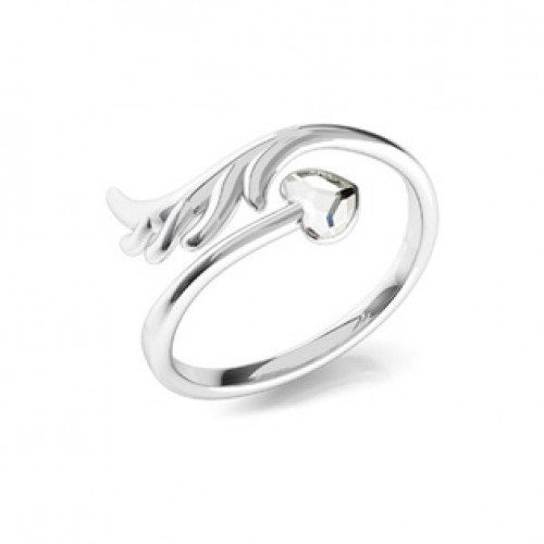Stříbrný prsten se srdíčkem Crystals from Swarovski® Crystal