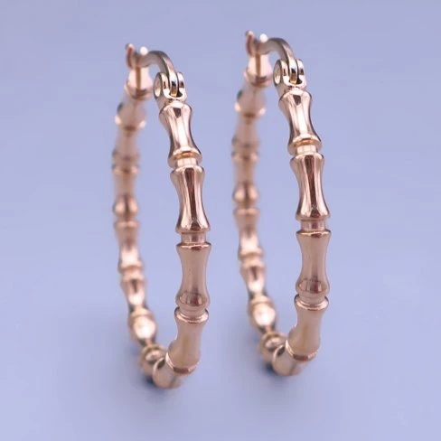 Kroužky z chirurgické oceli zlacené gold rose