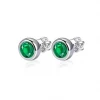 Další: Stříbrné šroubovací náušnice, zelené zirkony