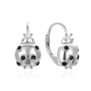 Krásné Stříbrné náušnice berušky