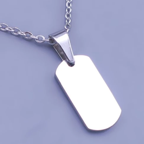 Přívěsek z chirurgické oceli destička 20mm možnost gravírování