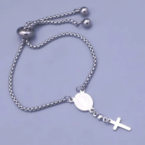 Náramek sv. Benedikta s křížkem z chirurgické oceli