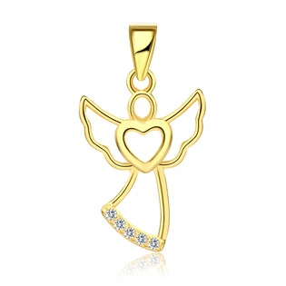 Zlacený stříbrný přívěsek andílek