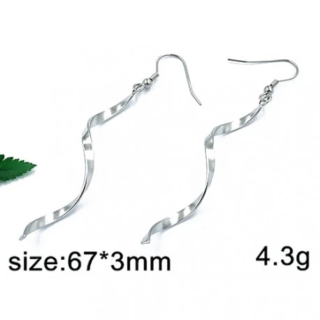 Ocelové náušnice kroucené