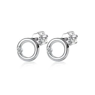 Stříbrné šroubovací náušnice - kolečka