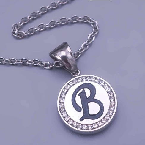 Přívěsek písmeno B s řetízkem chirurgická ocel