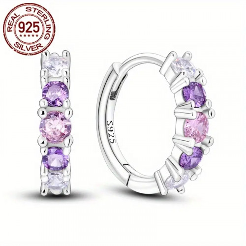 Stříbrné elegantní náušnice kroužky 9251000