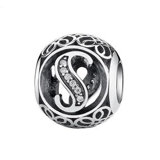 Stříbrný přívěšek korálek písmeno S