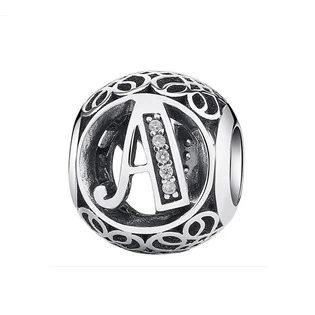 Stříbrný přívěsek korálek písmeno A