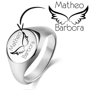 Personalizovaný ocelový prsten