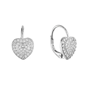 Stříbrné náušnice srdce