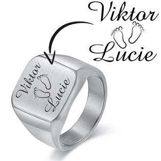 Personalizovaný ocelový prsten