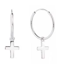 Stříbrné náušnice s křížky