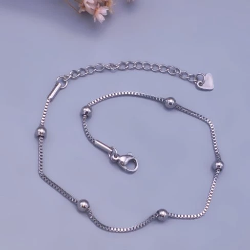 Kuličkový řetízek na nohu z chirurgické oceli