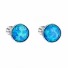 Další: Stříbrné šroubovací náušnice s opály, Blue