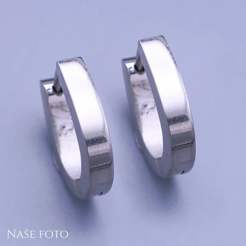 Jednoduché a elegantní dámské náušnice z chirurgické oceli - oválky