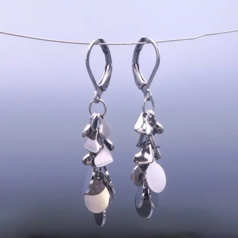 Visací orientální náušnice se srdíčky