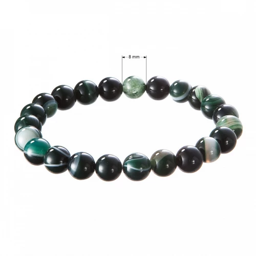 Náramek s minerálními kameny nefrit