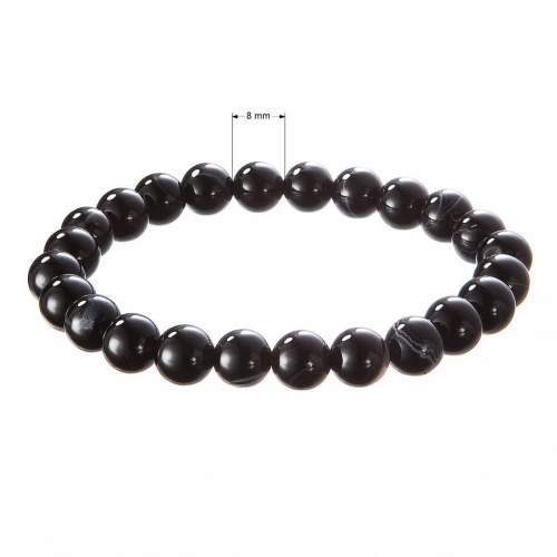 Náramek s minerálními kameny onyx