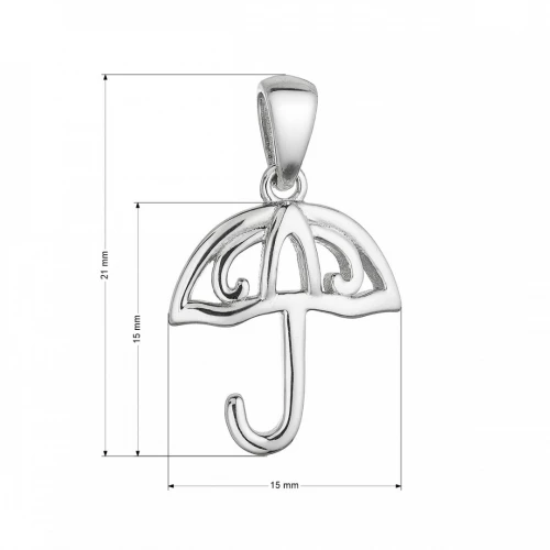 Stříbrný přívěsek deštník