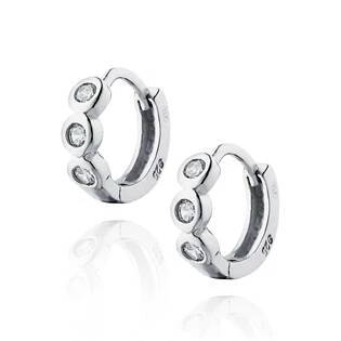 Stříbrné dámské náušnice