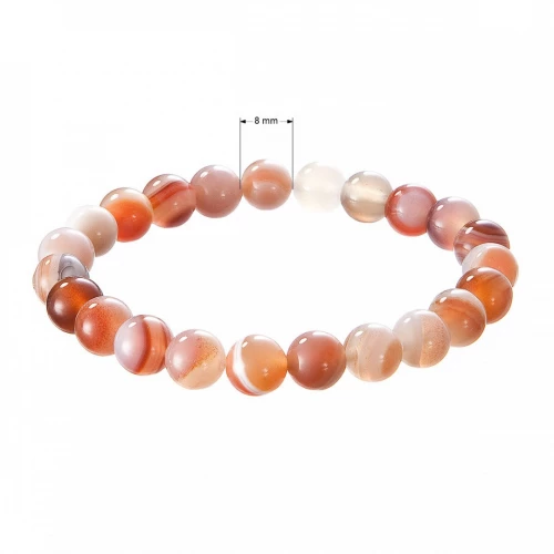 Náramek s minerálními kameny achát pruhovaný