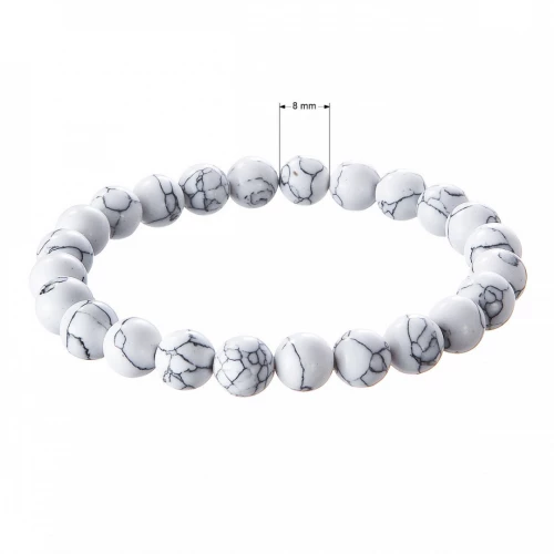 Náramek s minerálními kameny howlit