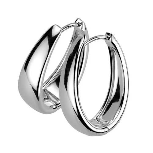 Ocelové náušnice ovály