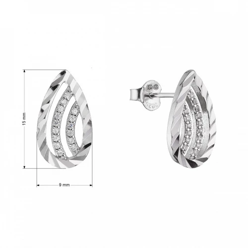 Stříbrné náušnice slzy