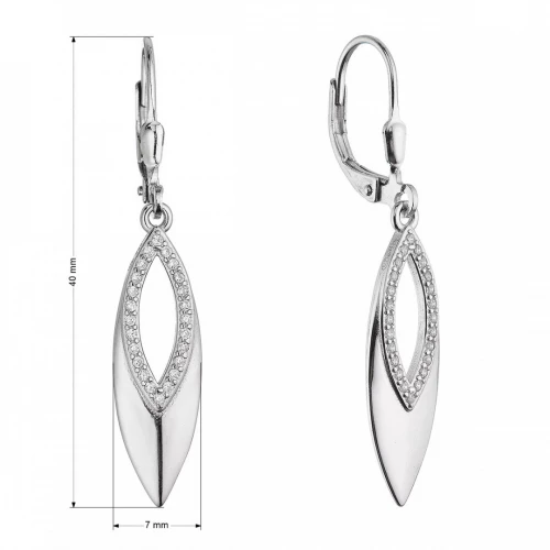 Stříbrné visací náušnice kapky