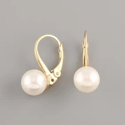 Náušnice perličky - Ag925 zlacené
