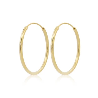 Zlacené stříbrné náušnice kruhy 16 mm