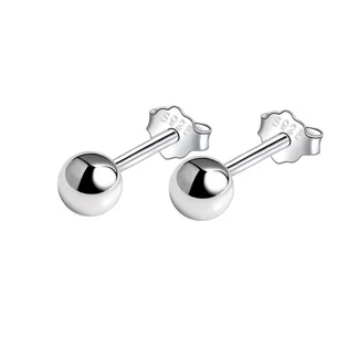 Stříbrné náušnice kuličky 4mm
