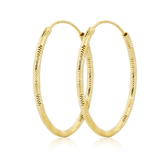 Zlacené stříbrné náušnice kruhy 30 mm