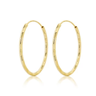 Zlacené stříbrné náušnice kruhy 14 mm