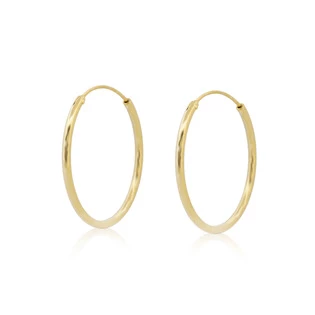 Zlacené stříbrné náušnice kruhy 12 mm