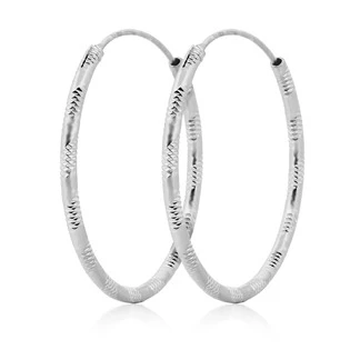 Stříbrné náušnice kruhy 40 mm