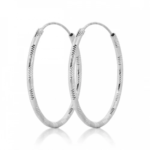 Stříbrné náušnice kruhy 30 mm