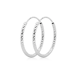 Stříbrné náušnice kruhy 14 mm