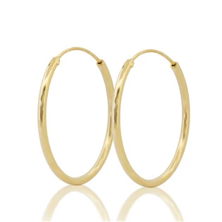 Zlacené stříbrné náušnice kruhy 20 mm