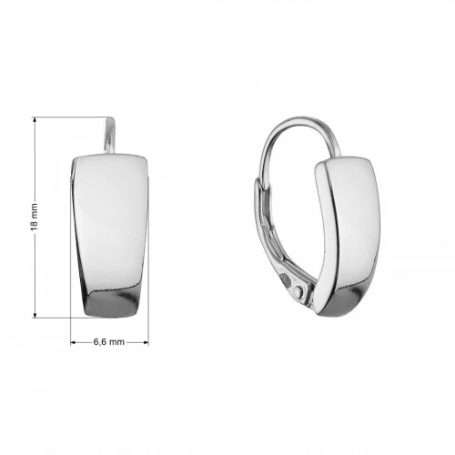 Stříbrné náušnice na klapku