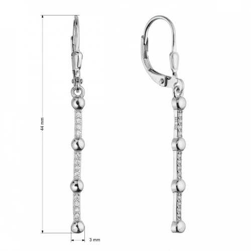 Stříbrné náušnice visací dlouhé