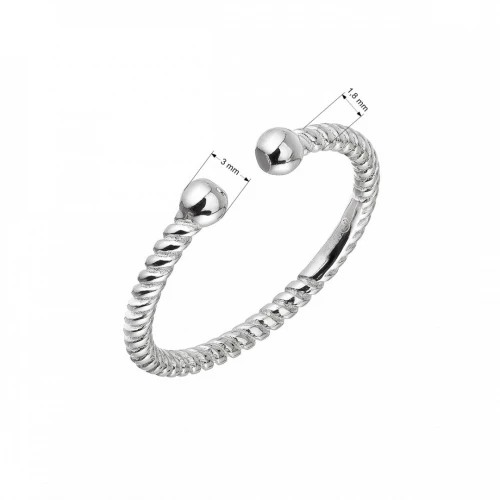 Stříbrný prsten vzorovaný